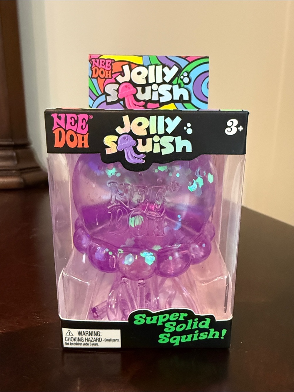 Nee Doh Jelly Squish Purple Kids Toy - Super Solid Squish